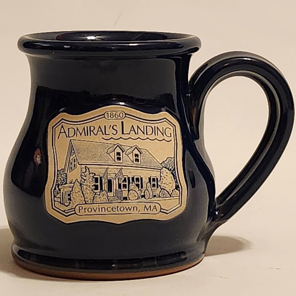 ATTRACTIVE Deneen Pottery Mug ADMIRAL'S LANDING 1860 2012 Mug Round Belly Mug